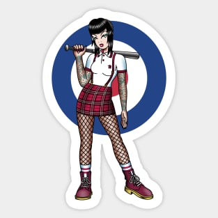 OldSalt American Traditional Skinhead Girl Sticker